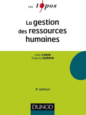 cover image of La gestion des ressources humaines--4e éd